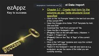 Chapter 3.7 - Create Add form for the columns as per Table structure/Excel specified