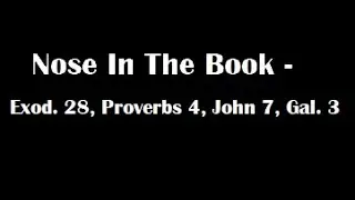 Nose In The Book - A Bible Reading Commentary - Exod. 28, John 7, Proverbs 4, Galatians 3 - M'Cheyne
