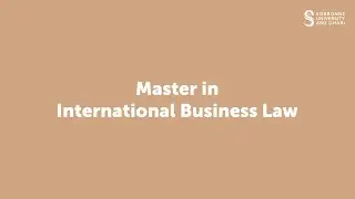 Master in International Business Law