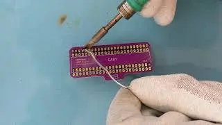 Through hole drag soldering a RAMesses Gary board