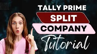 how to split company data in Tally prime New | Tally prime me Data Split Kaise Kare | #tallyprime
