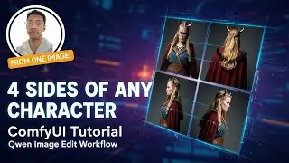 ComfyUI Tutorial: Get 4 Sides of Any Character from ONE Image with Qwen Image Edit 2509 Plus!