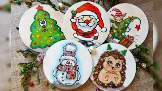 draw Santa Claus and Christmas Tree/Noel baba ve Yılbaşı ağacı çizmek.DIY