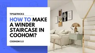 How to make a winder staircase in coohom?