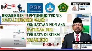 🔴 PEDOMAN PENDAFTARAN PENDATAAN NON ASN || Honorer Dibawah KEMENAG Siap siap...❗
