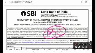Important about SBI JA 2021 Notification!!