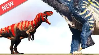 ALPHA EOCARCHARIA vs. PYRIA CREATURES and More | ARK Dino Battle 🦎
