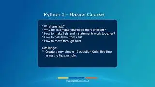 5. Making a Simple Quiz using Lists | Python 3 Basics Series - Digital Student Online School