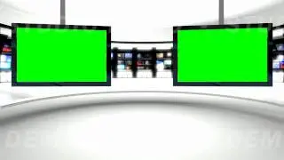 News Studio 9 Green Screen Background