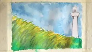 Lighthouse Watercolor Painting | Kalaayug