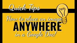 How to place an image anywhere in a Google Doc!