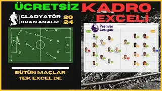 ÜCRTESİZ ENG LİGİ KADRO FORMASYON EXCELİ ![ Videoda Şifre Saklı ] SÜPER LİG KADRO FORMASYON HEDİYELİ
