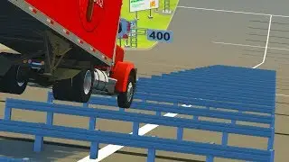 Guardrails VS Trucks, Cars #2 - BeamNG Drive