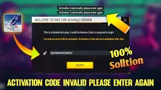 Free Fire Advance Server Activation Code Invalid Problem Sollution / Ob37 Advance Server Error