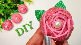 How to make Foam Rose Flower | Handmade Foam Flower DIY | Foam Sheet Crafts | home decorating ideas