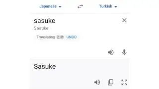 Sasuke in Turkish