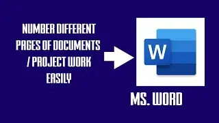 Easy way to number pages in Ms Word