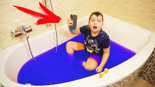 Матвей НАШЕЛ iPhone 11 Pro Max в СЛАЙМЕ!!! Папа в ШОКЕ!!! Лизун Челлендж