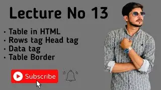 How to Create Table in HTML? Rows tag and Head tag ? Data tag ? Table Border ? in Hindi urdu