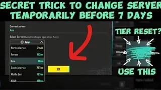 Secret Trick to change server temporarily  before 7 days after 2.8 update