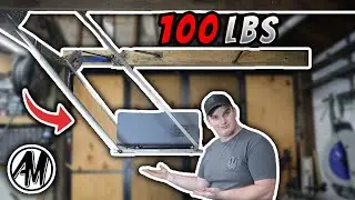 Building  Auto Transforming Shelf As A space saving.  Storage Solution (To Lift 100 lb. laser )