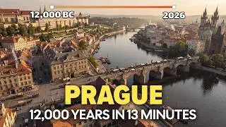 Evolution of PRAGUE: Fixed-Camera Timelapse 12,000 Years in 13 Minutes