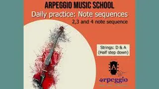 Daily violin practice | Play along with the video | Note sequence | D major scale | D & A strings |