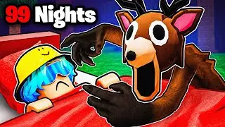 My FIRST Time Surviving 99 NIGHTS in the FOREST.. (Roblox)