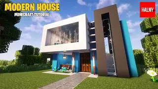Very simple modern house in Minecraft