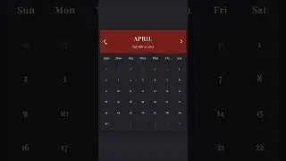 Creating a Calendar with JavaScript | Shorts