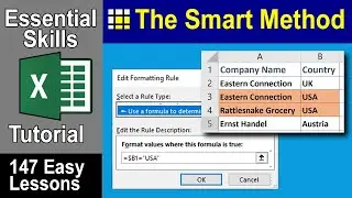 4-18: Conditional Formatting with Formulas - Defining Custom Rules