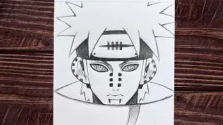 How to draw Nagato - [Naruto] | Anime sketch | Easy to draw for beginners