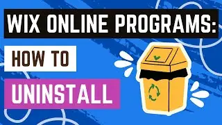 Wix Online Programs: Deleting the Online Programs App