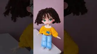 "Марина" высота 27 см. Одежда съёмная. Голова поворотная. Руки, ноги, шея сгибаются.