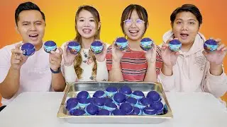WOW!! THERE'S ICE CREAM INSIDE THE VIRAL BALL!! SO THIS IS WHAT IT TASTES LIKE!!