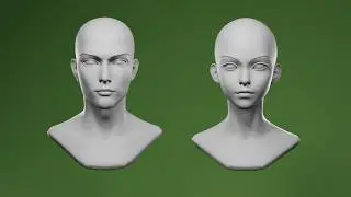 Stylized Anime Male Head Base Mesh 3D Model