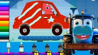 СИНИЙ ТРАКТОР ИГРАЕТ В МАШИНКИ - ВИДЕО ДЛЯ ДЕТЕЙ ПРО МАШИНКИ