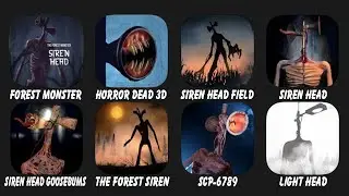 The Forest Monster Siren Head, Horror Head 3D, Siren Head Field, Siren Head The Survival....