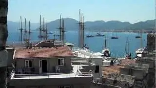 views from marmaris castle turkey