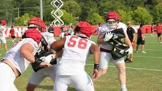 Video from Arkansas fall camp practice No. 9