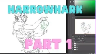Harrowhark Part 1 - Sketching and Linework
