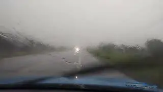 Nos agarro el agua en la curva del salero carretera Victoria - Monterrey