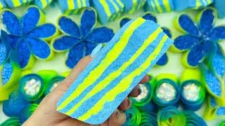 ASMR★Soap boxes with foam glitter & starch★4K★