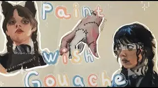 (ﾉ◕ヮ◕)ﾉ*:･ﾟ✧ TALKING SPEEDSPAINT/ DRAWING WEDNESDAY GOUASH IN SKETCHBOOK