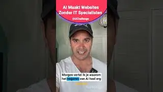 Hoe AI Je Website Maakt Zonder IT Specialisten #shorts