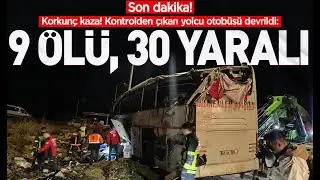 Mersin'de 9 kişiye mezar olan otobüs kazasının kaza anı kameralara yansıdı!