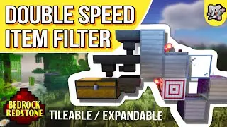 Double Speed Item Filter | Minecraft Tutorial | BEDROCK MCPE XBOX PS