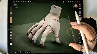 The “Thing” from Wednesday Addams in Nomad Sculpt