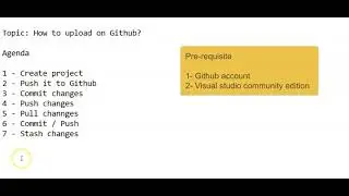 Part 1 - Intro - How to upload code on Github?