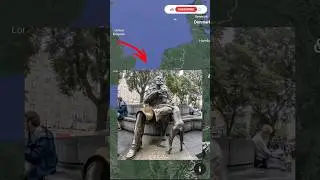 Charles Buls Fountain in Google Earth and Google maps 